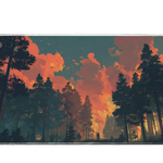 Landscape 36x16in custom desk mat, stitched edge finish – Print My Pad