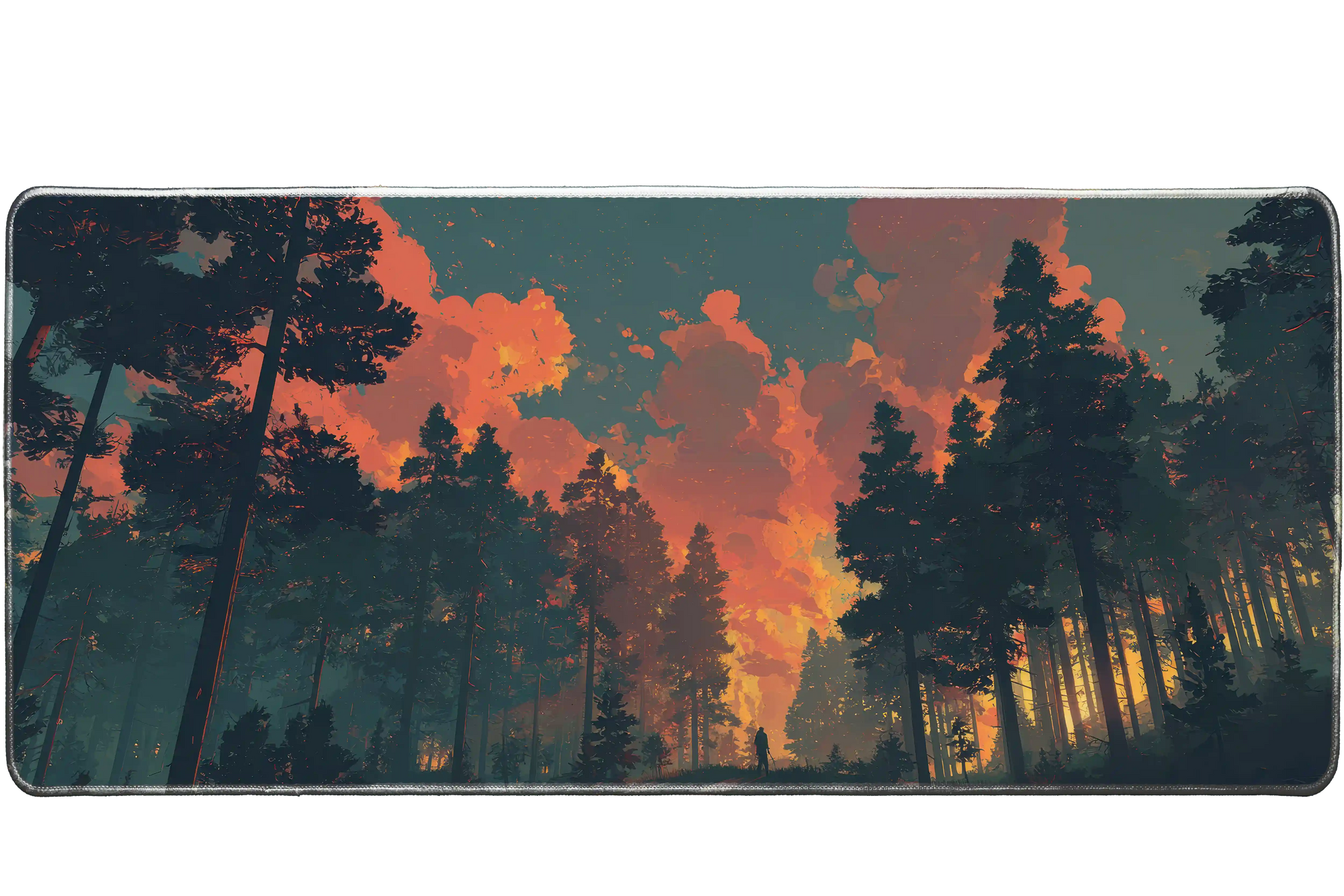 Landscape 36x16in custom desk mat, stitched edge finish – Print My Pad