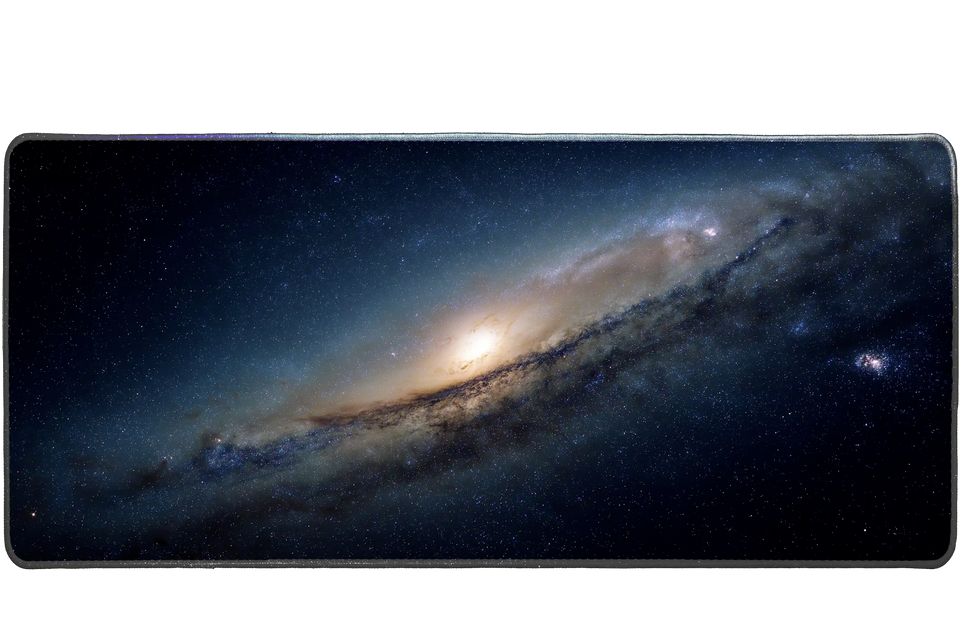 Space 900x400mm custom desk mat, stitched edge – Print My Pad