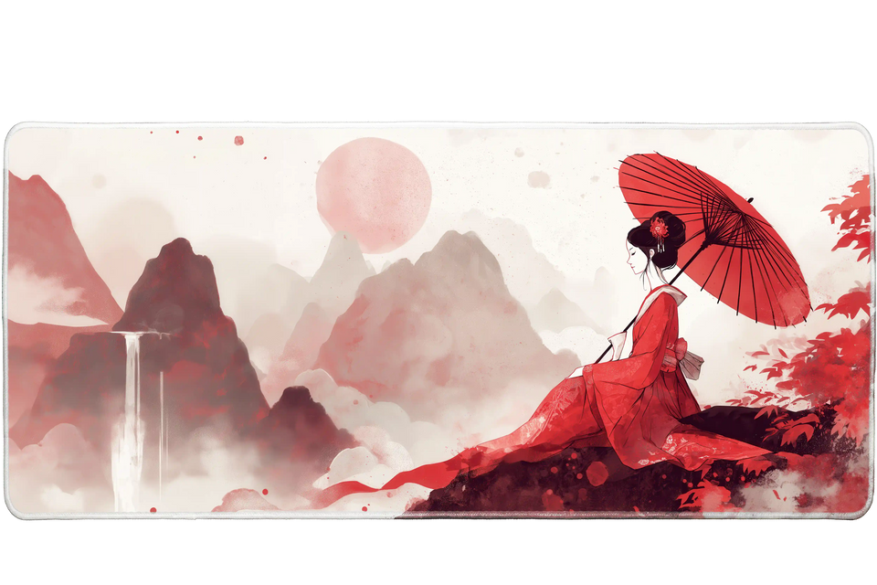 Anime 36x16in custom desk mat, stitched edge – PrintMyPad