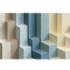 3D Geometric Block desk mat artwork in a wide product view