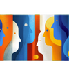 Abstract 36x16in custom desk mat, stitched edge – Print My Pad