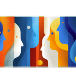 Abstract 36x16in custom desk mat, stitched edge – Print My Pad