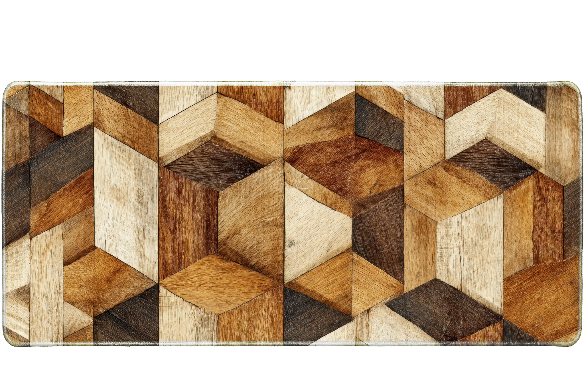 Pattern 36x16in custom desk mat, stitched edge – PrintMyPad