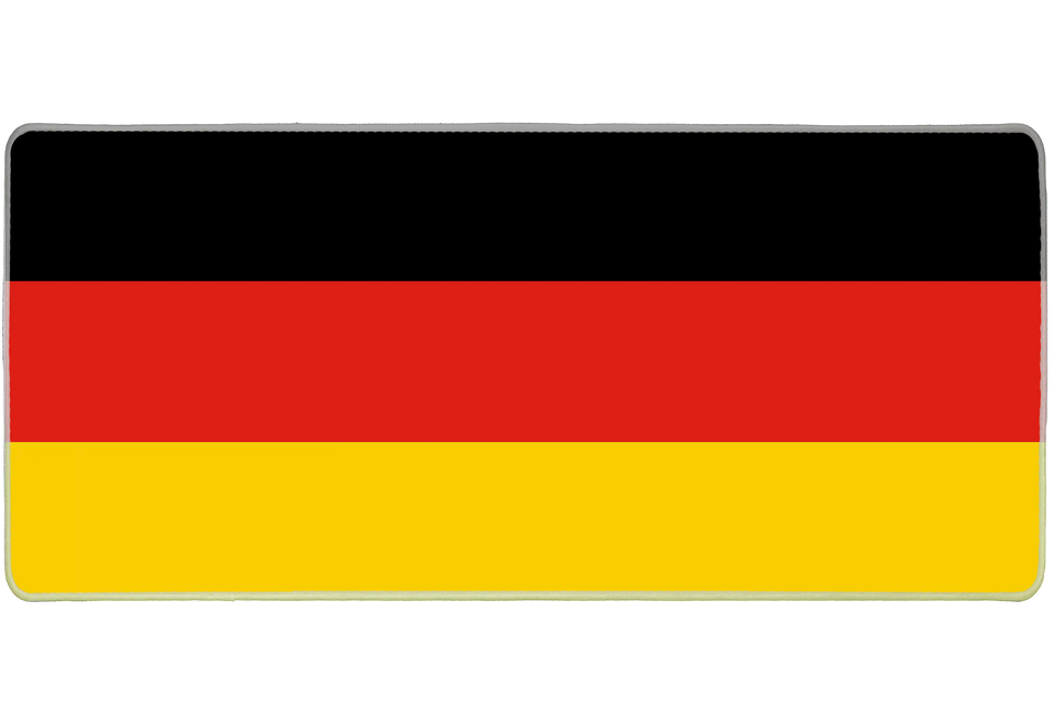 Country 36x16in custom mouse mat, stitched edge Germany flag – Print My Pad