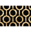 Black and Gold Circle desk mat artwork in a wide product view