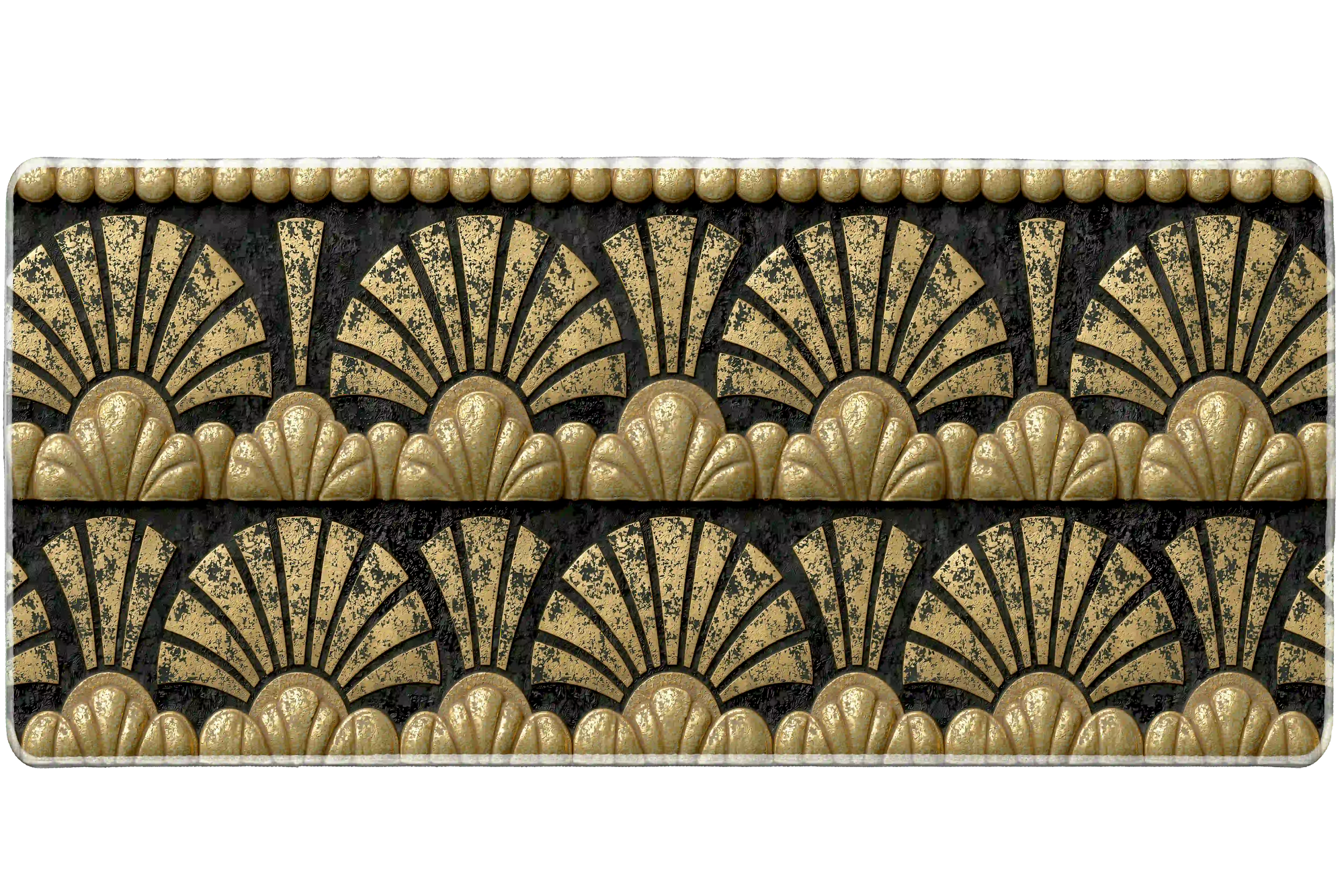 Pattern 36x16in custom desk mat, stitched edge – Print My Pad