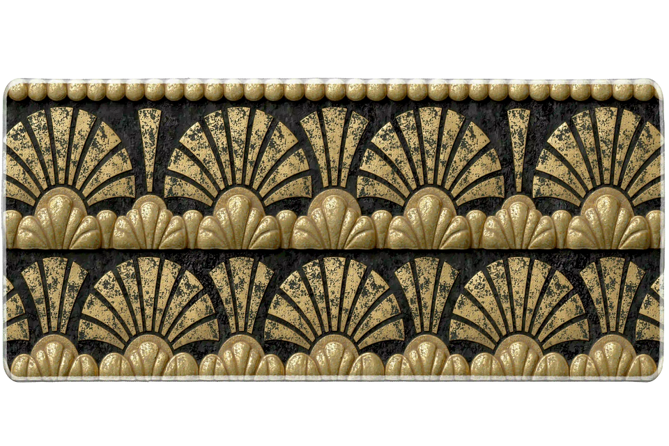 Pattern 36x16in custom desk mat, stitched edge – Print My Pad
