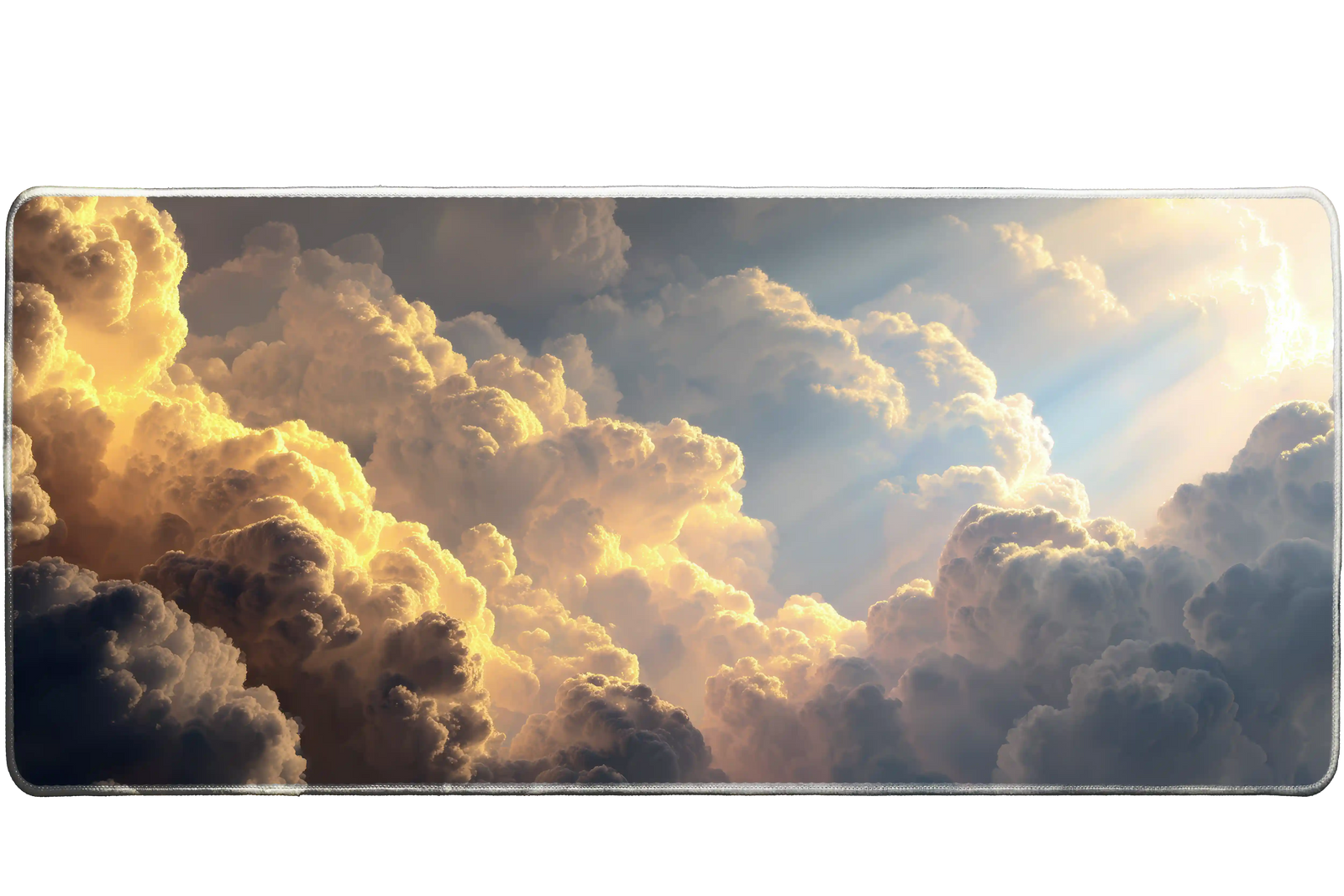 Landscape 90x40cm custom desk mat, stitched edge finish – PrintMyPad