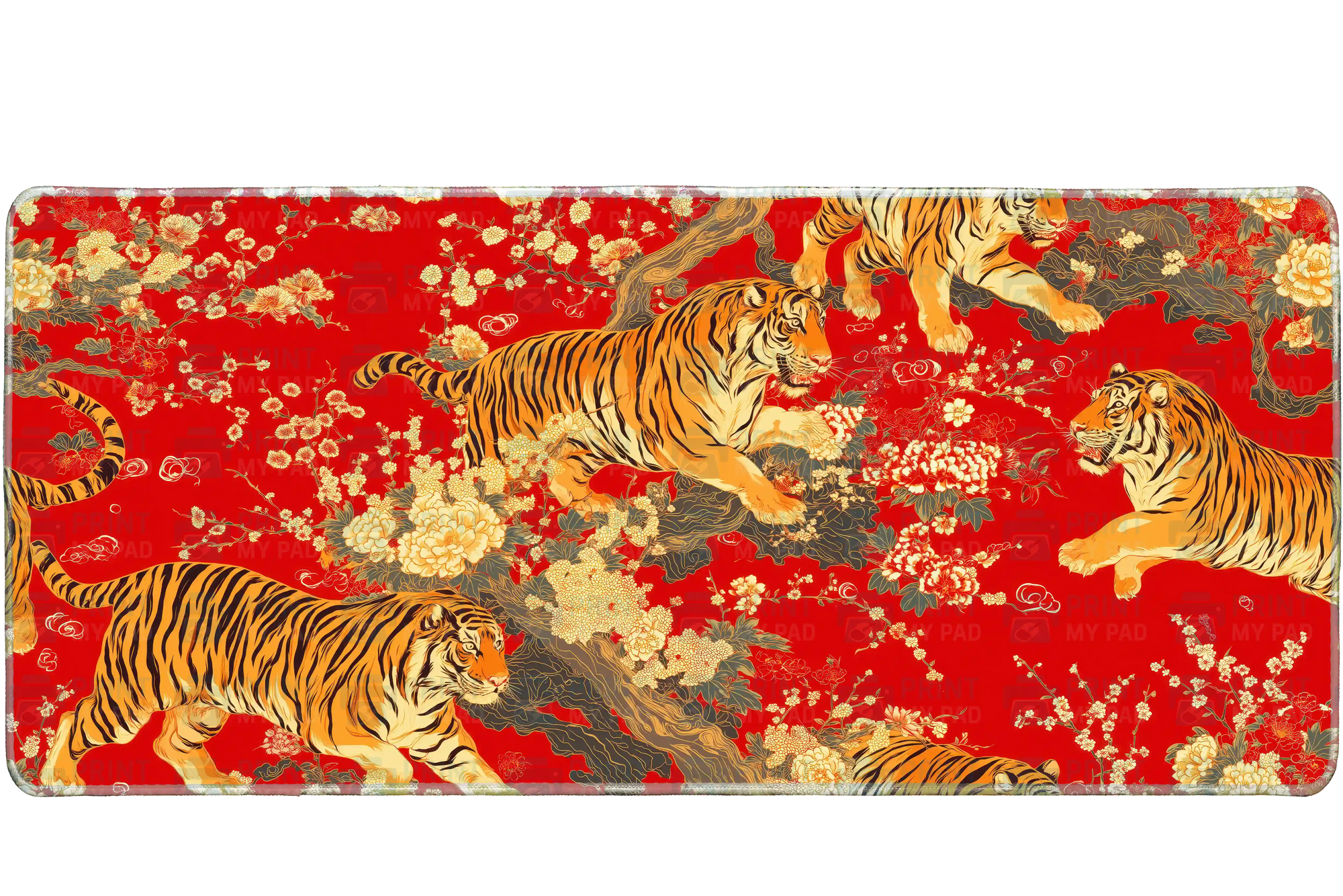 Animals 90x40cm custom desk mat, non-slip rubber base – Print My Pad