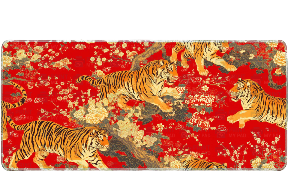 Animals 90x40cm custom desk mat, non-slip rubber base – Print My Pad
