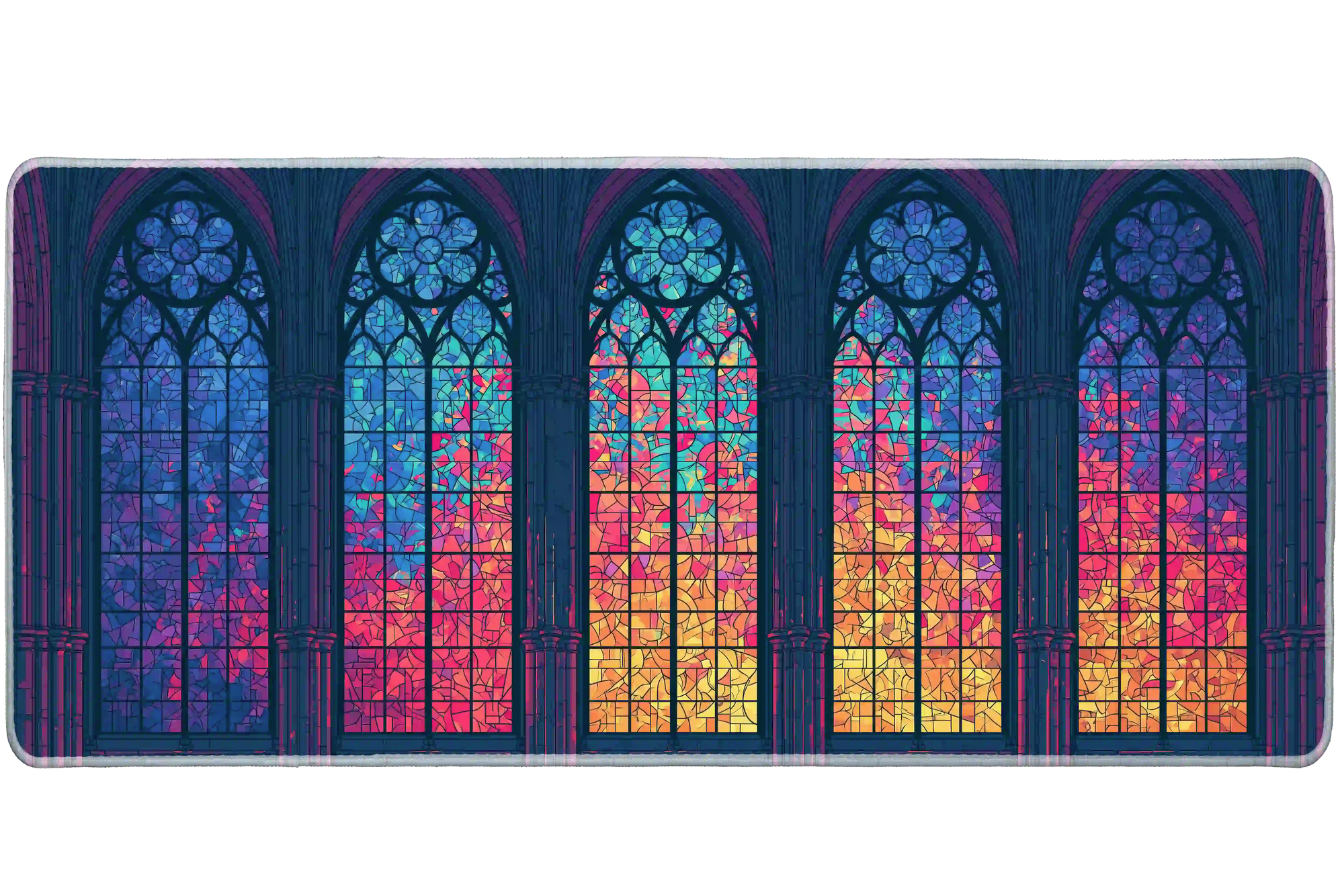 Aesthetic 36x16in custom mouse pad, non-slip base – Print My Pad