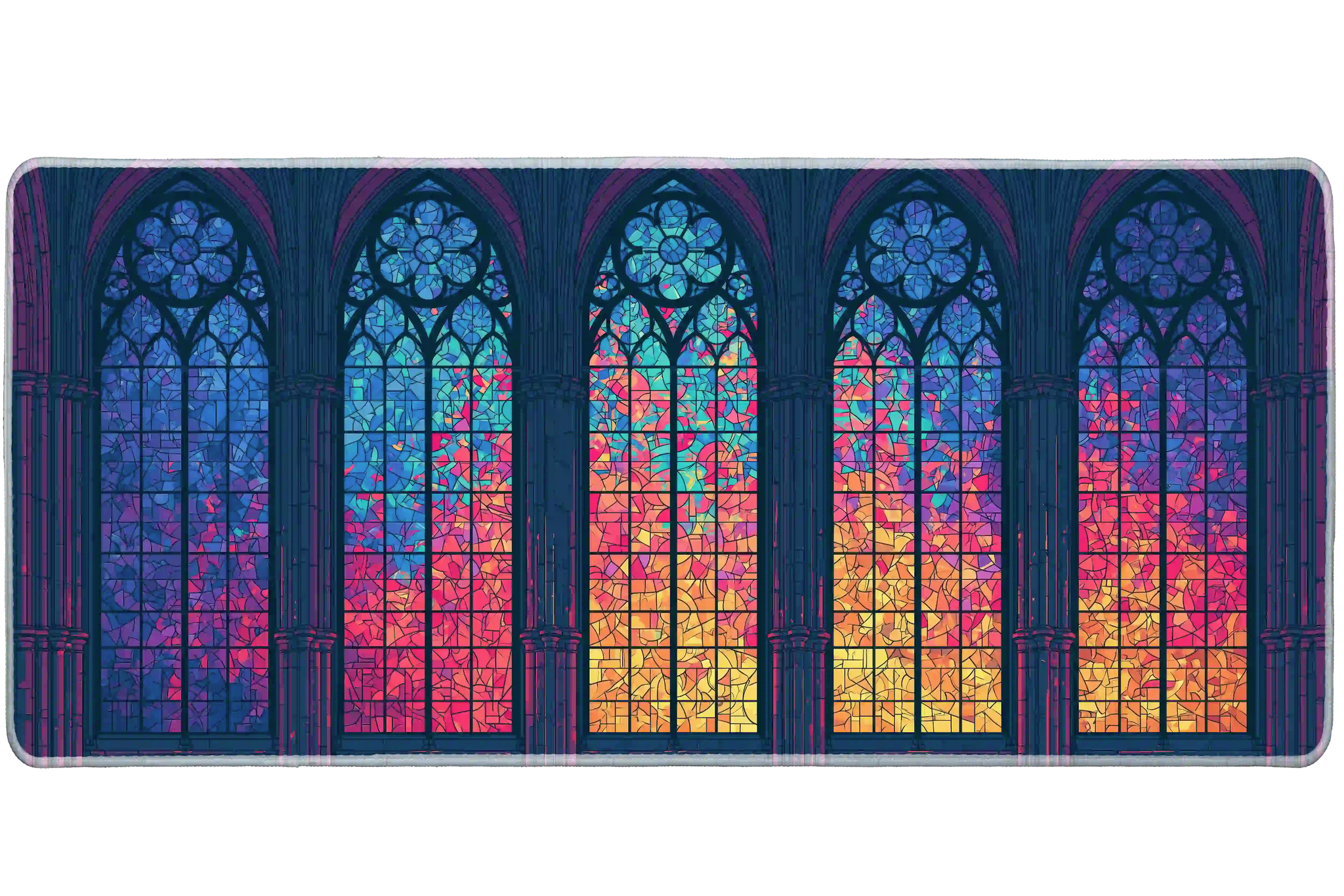 Aesthetic 36x16in custom mouse pad, non-slip base – Print My Pad
