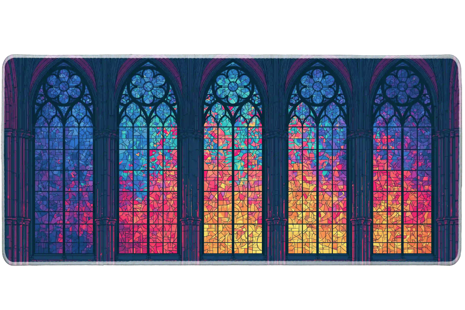 Aesthetic 36x16in custom mouse pad, non-slip base – Print My Pad