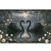 Gothic Swan desk mat artwork in a wide product view