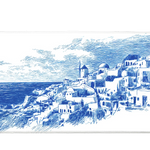 Line art 36x16in custom desk mat, non-slip rubber – Print My Pad