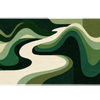 Abstract Green River desk mat artwork in a wide product view