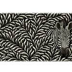 Hidden Zebra Botanical desk mat artwork in a wide product view