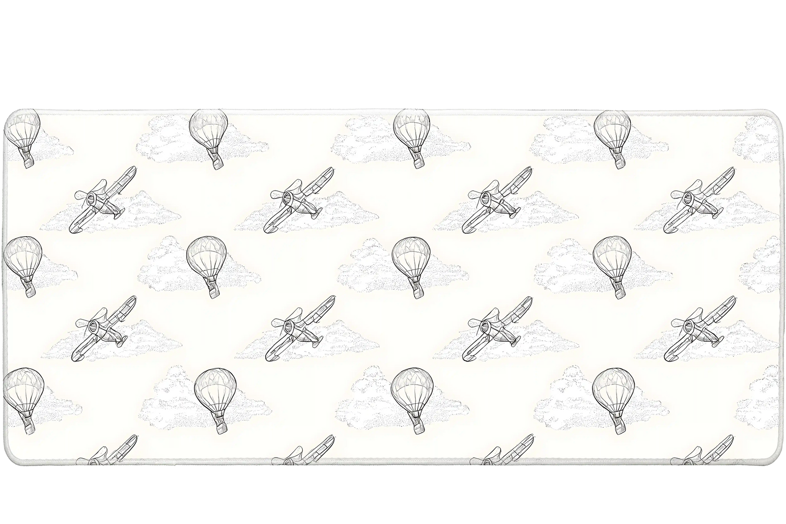Pattern 36x16in custom deskmat, stitched edge – PrintMyPad