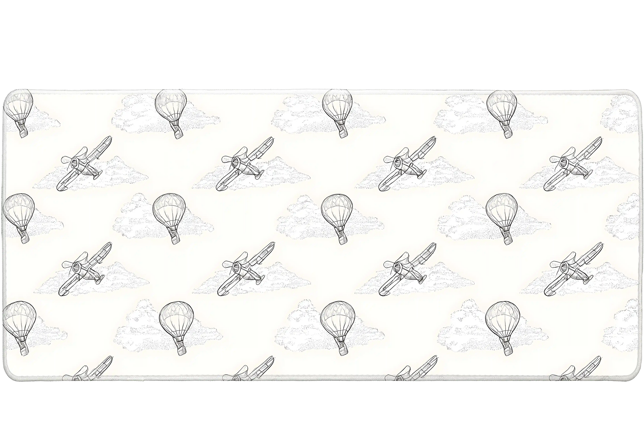 Pattern 36x16in custom deskmat, stitched edge – PrintMyPad