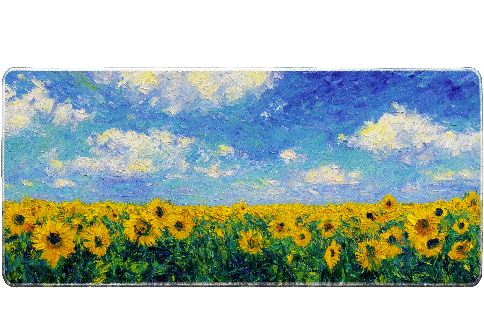 Landscape 90x40cm custom desk mat, non-slip rubber base – Print My Pad