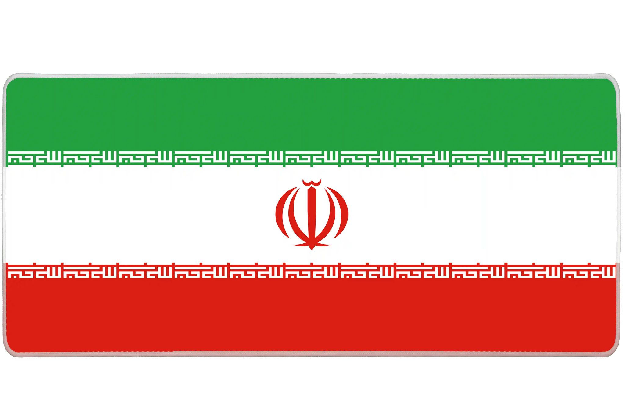 Country 36x16in Iran custom desk mat, stitched edge – PrintMyPad