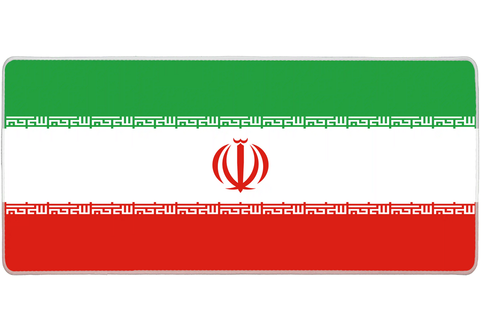 Country 36x16in Iran custom desk mat, stitched edge – PrintMyPad