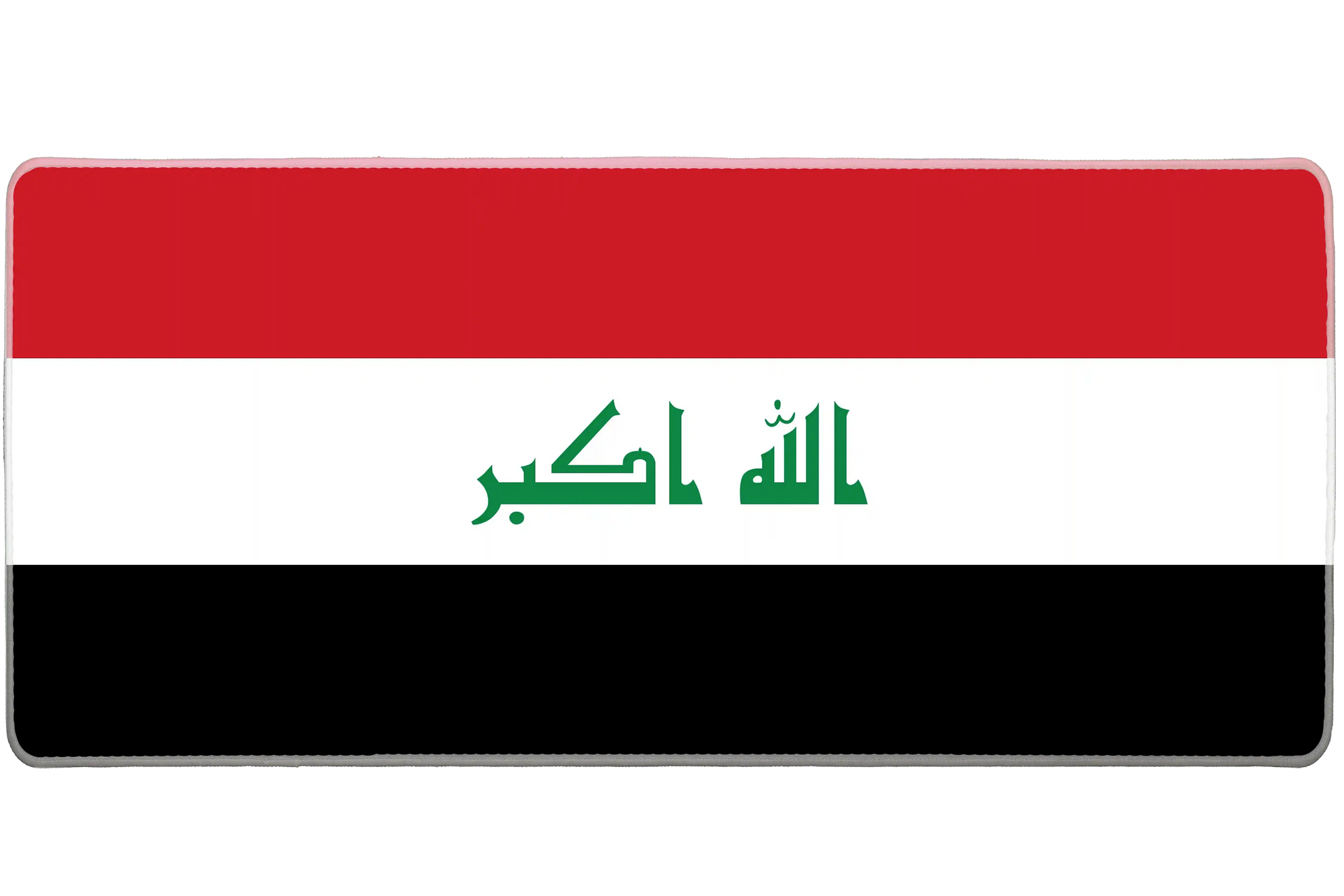 Country 90x40cm Iraq flag custom desk mat, stitched edge – PrintMyPad