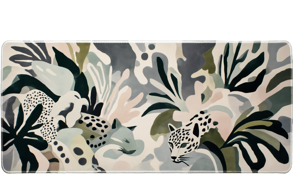 Pattern 36x16in custom desk mat, stitched edge – PrintMyPad