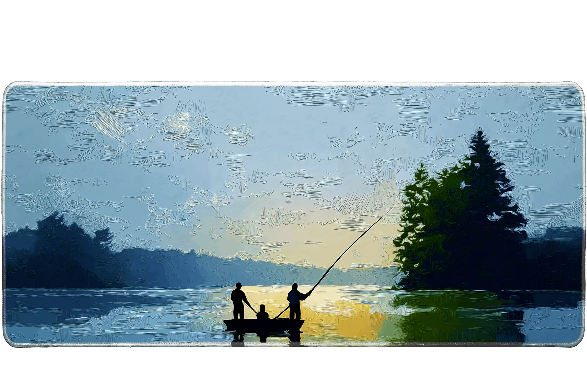 Landscape 36x16in custom desk mat, stitched edge – PrintMyPad