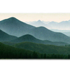 Layered Mountain desk mat artwork in a wide product view