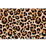 Leopard Print desk mat artwork in a wide product view