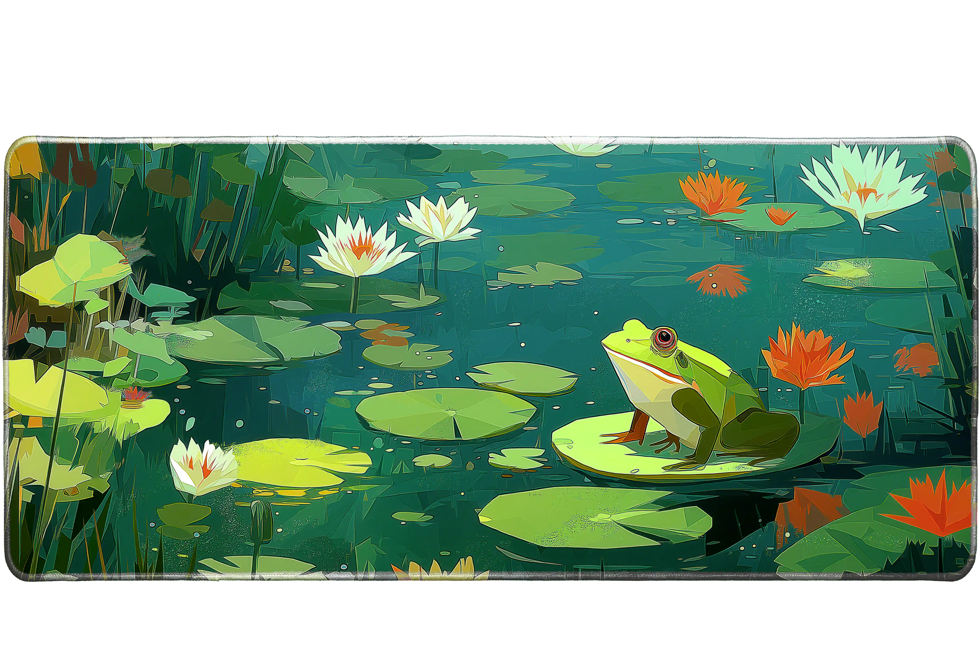 Animals 36x16in custom desk mat, stitched edge – PrintMyPad