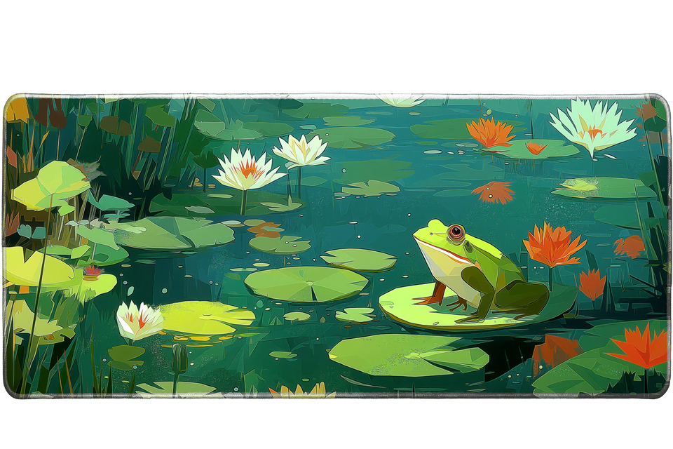 Animals 36x16in custom desk mat, stitched edge – PrintMyPad
