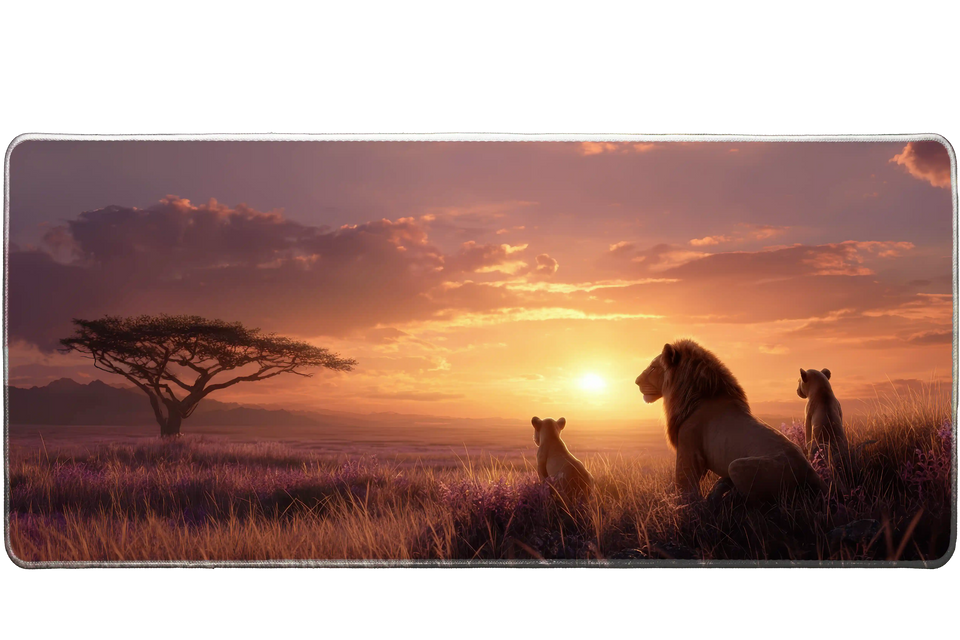 Animals 90x40cm custom desk mat, washable surface – PrintMyPad
