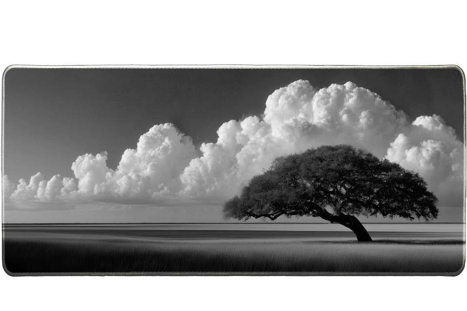 Landscape 90x40cm custom desk mat, non-slip rubber – Print My Pad