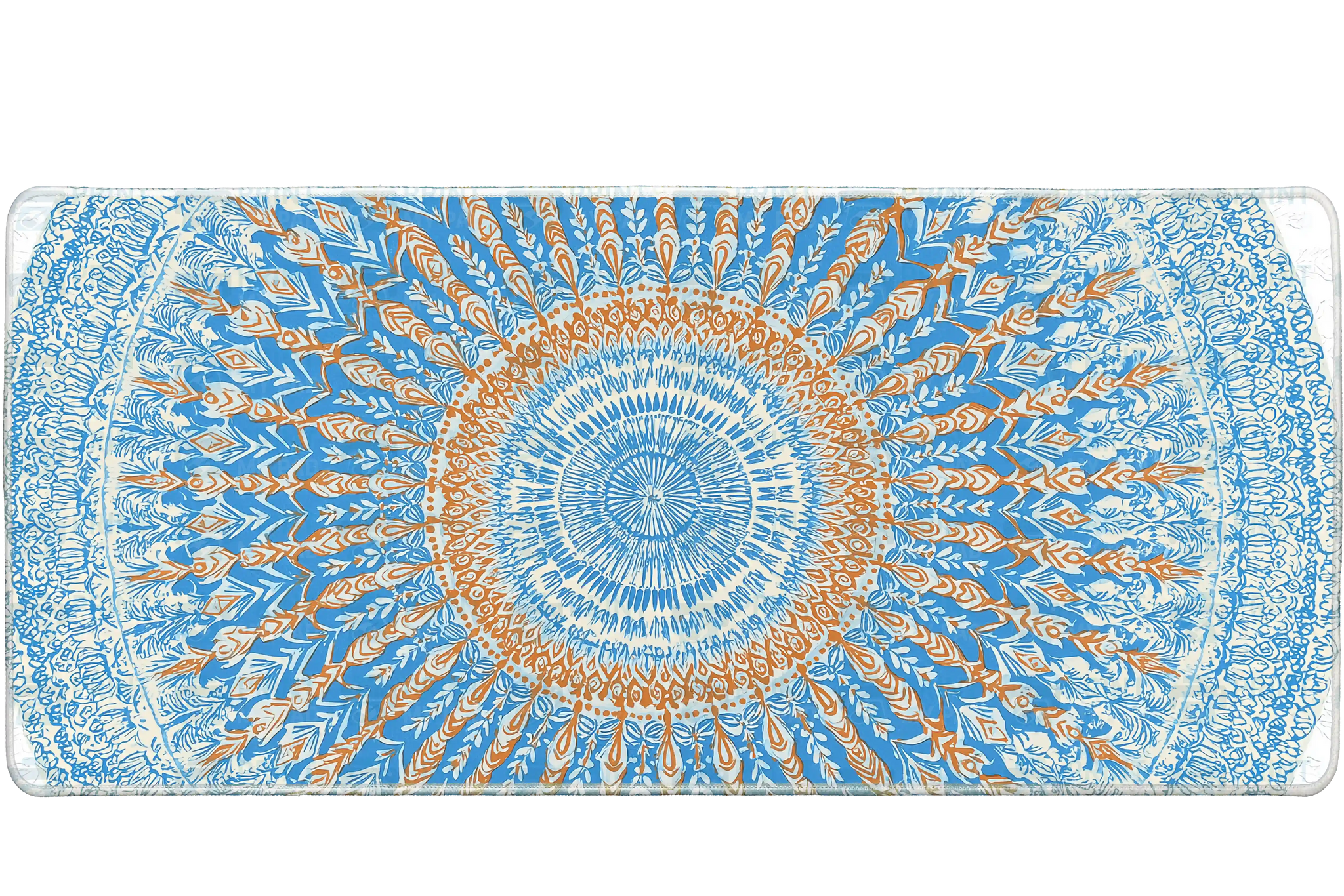 Pattern 90x40cm custom desk mat, stitched edge – PrintMyPad