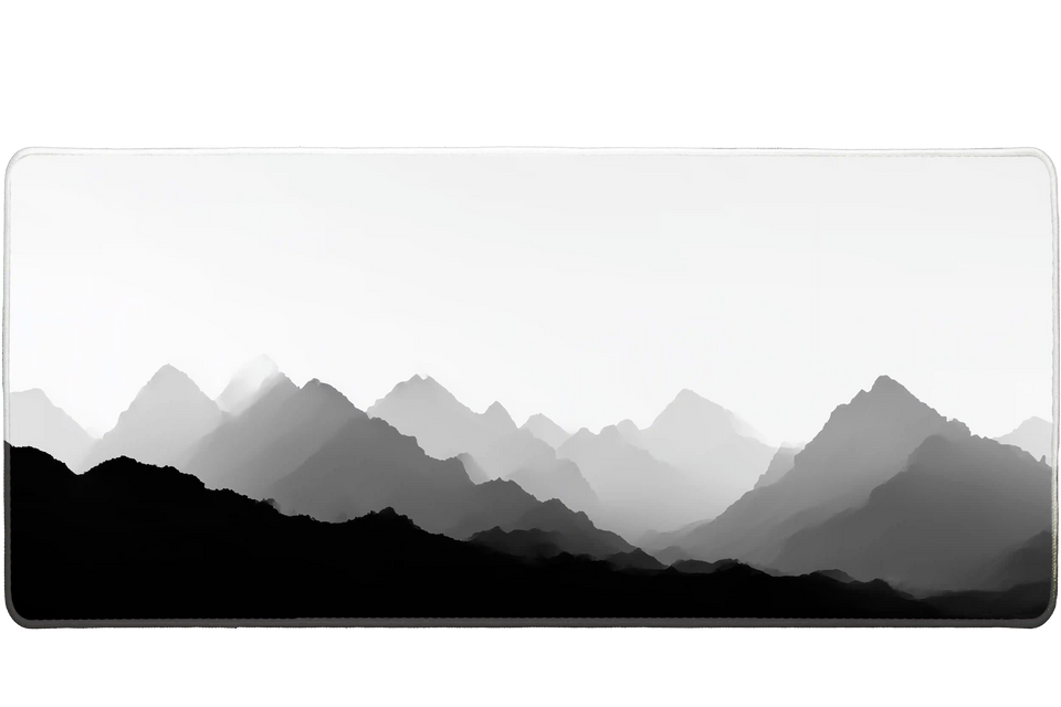 Abstract 36x16in custom desk mat, stitched edge – Print My Pad