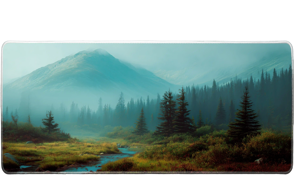 Landscape 90x40cm custom desk mat, non-slip rubber – Print My Pad
