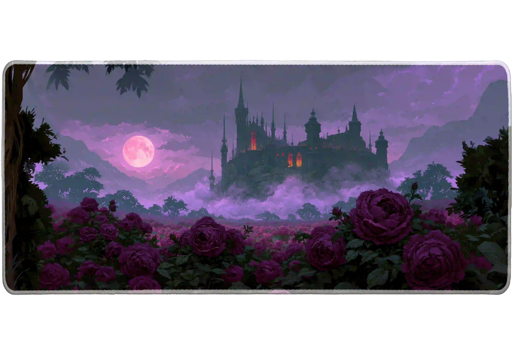 Fantasy 36x16in custom mouse mat, stitched edge – Print My Pad
