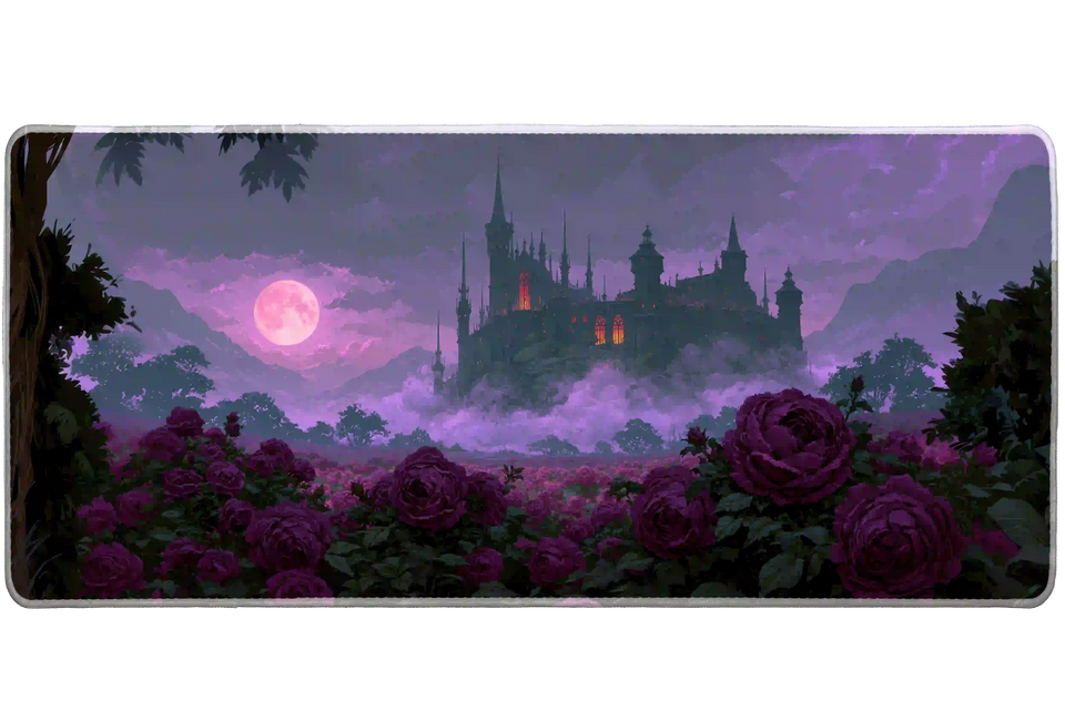Fantasy 36x16in custom mouse mat, stitched edge – Print My Pad