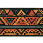 Mudcloth Geometric desk mat artwork in a wide product view