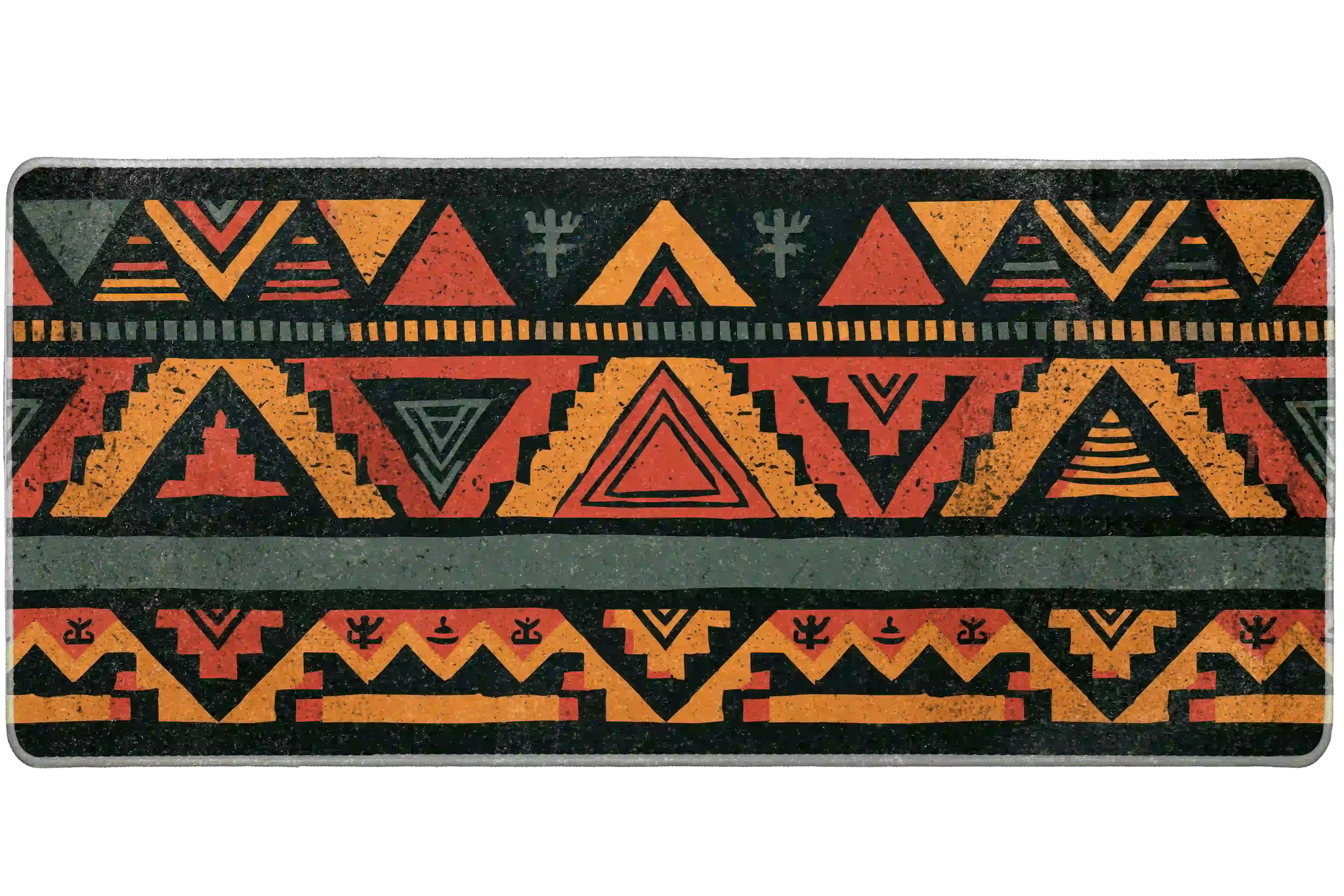 Mudcloth Geometric desk mat artwork in a wide product view