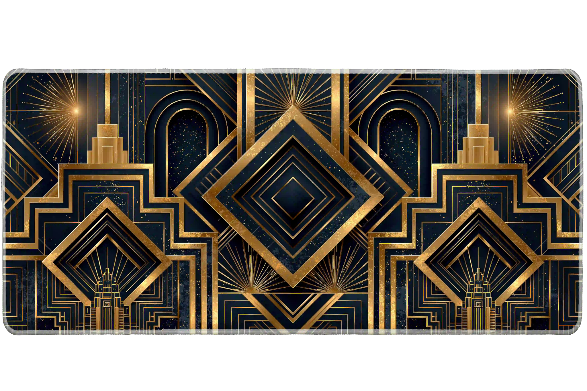 Abstract 900x400mm custom desk mat, non-slip rubber – PrintMyPad