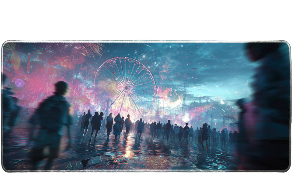 Aesthetic 36x16in custom deskpad, non-slip rubber – PrintMyPad