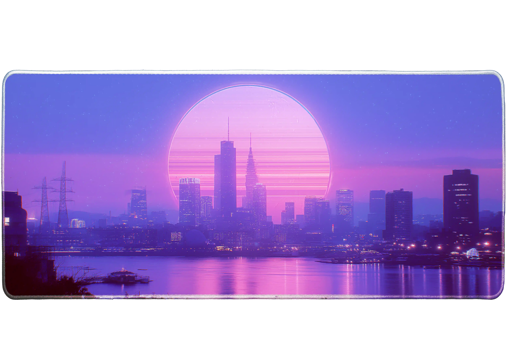 Aesthetic 36x16in custom mouse pad, stitched edge – Print My Pad