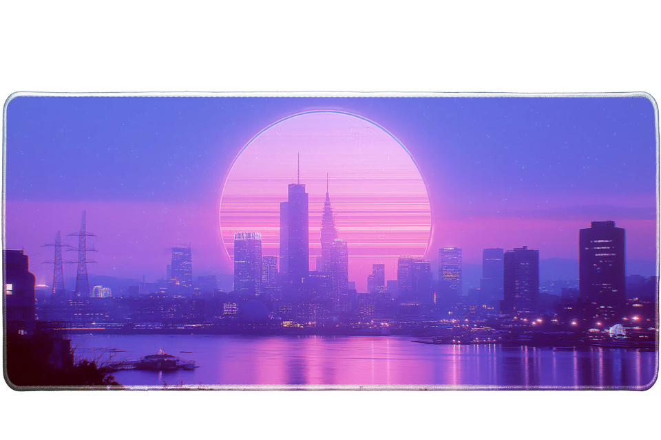 Aesthetic 36x16in custom mouse pad, stitched edge – Print My Pad