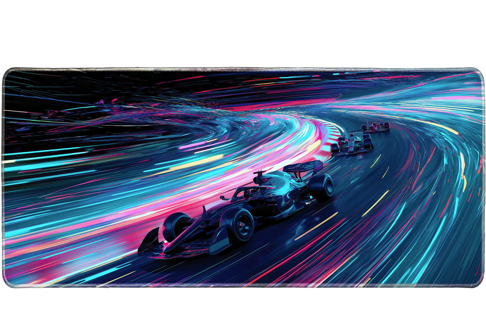 Cars 36x16in custom mousemat, stitched edge – Print My Pad