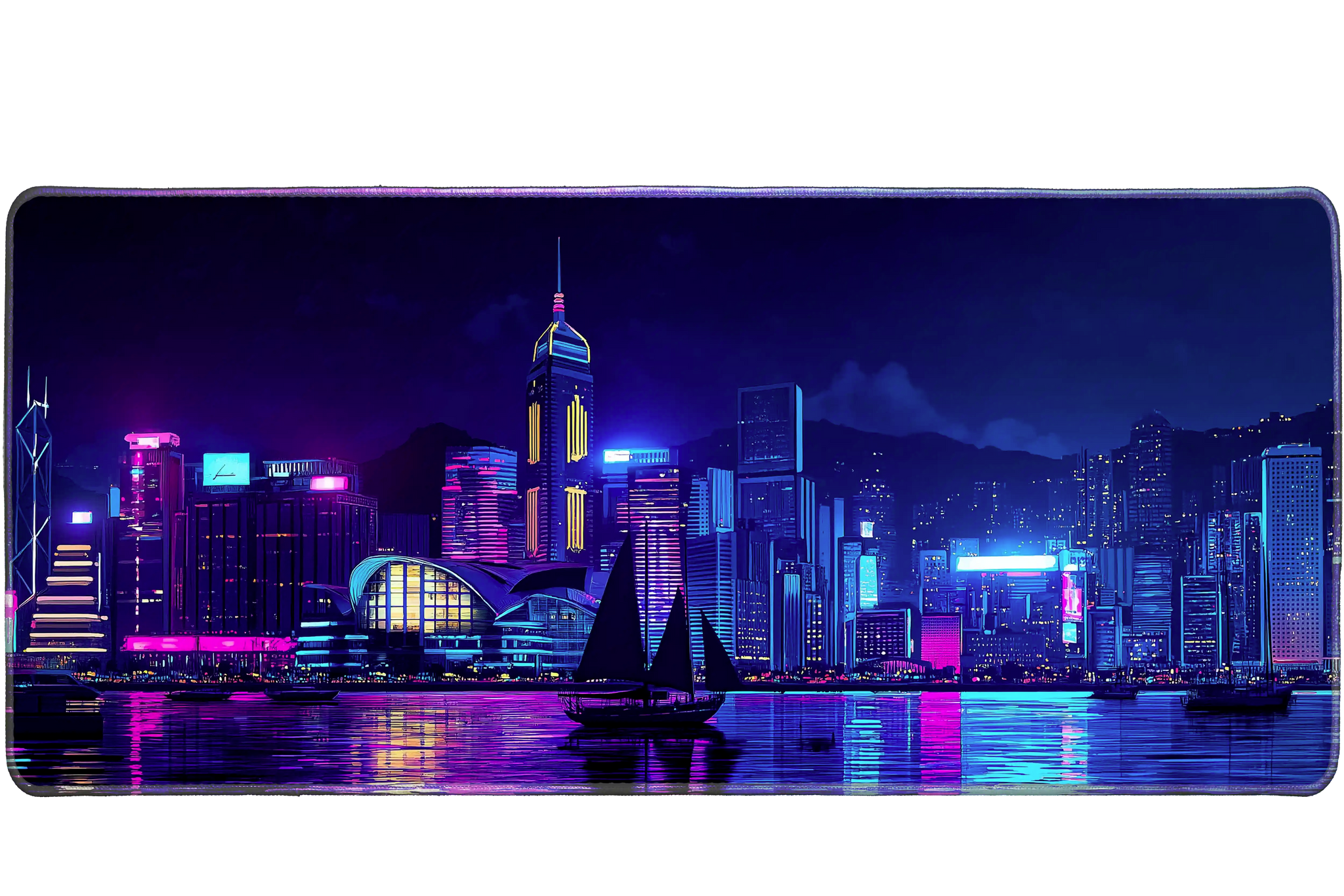 Aesthetic 36x16in custom deskmat, stitched edge for durability – PrintMyPad