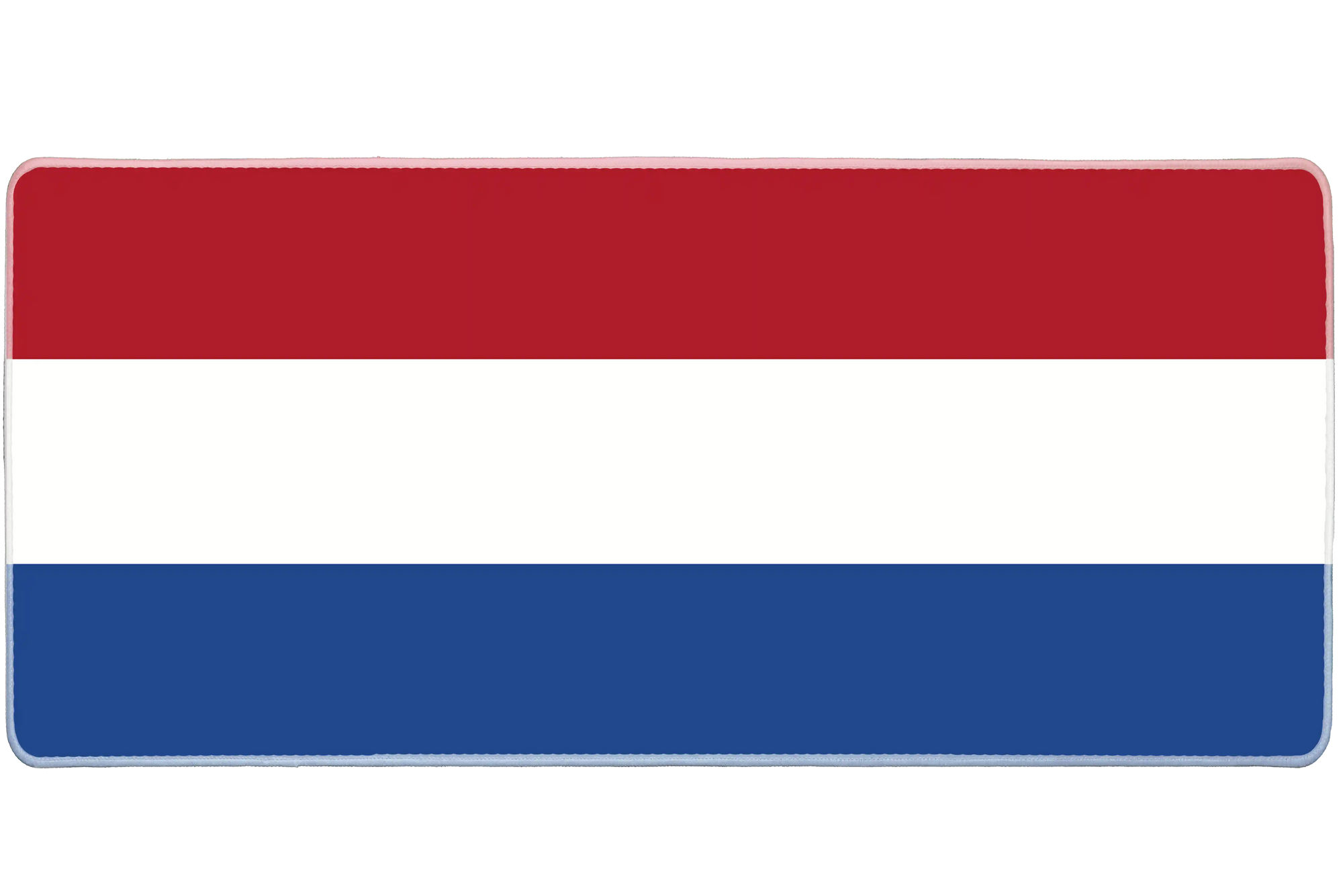 Country 36x16in custom desk mat, stitched edge Netherlands flag – Print My Pad